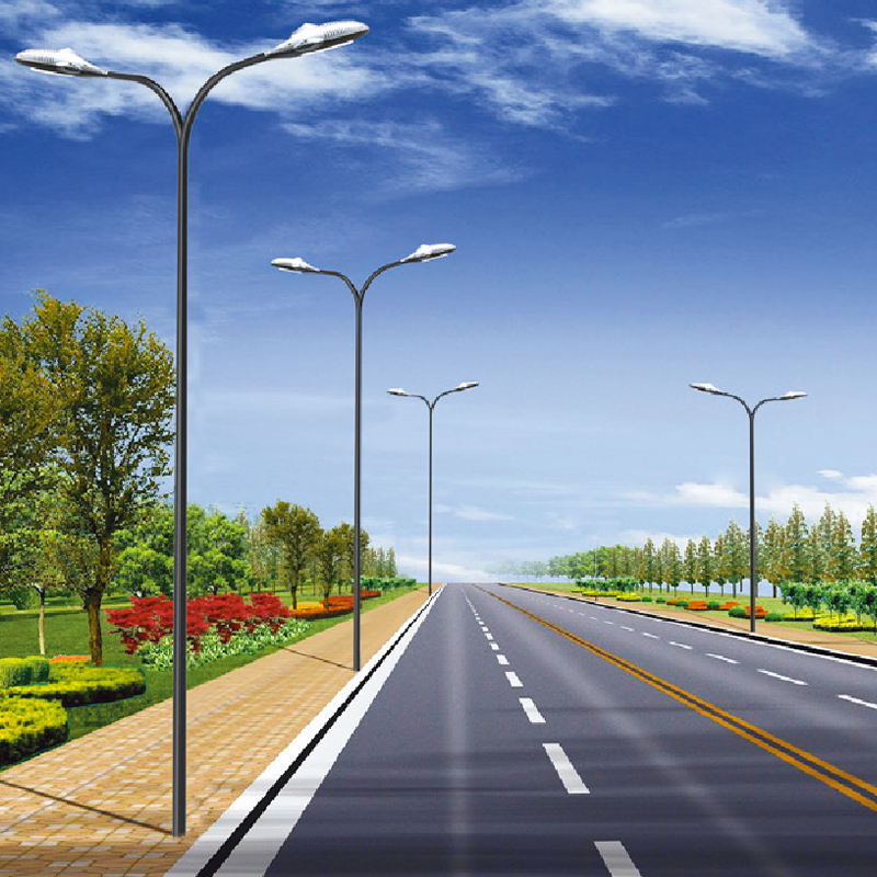 Palo Stradale Conico a Doppio Braccio in Alluminio NILE