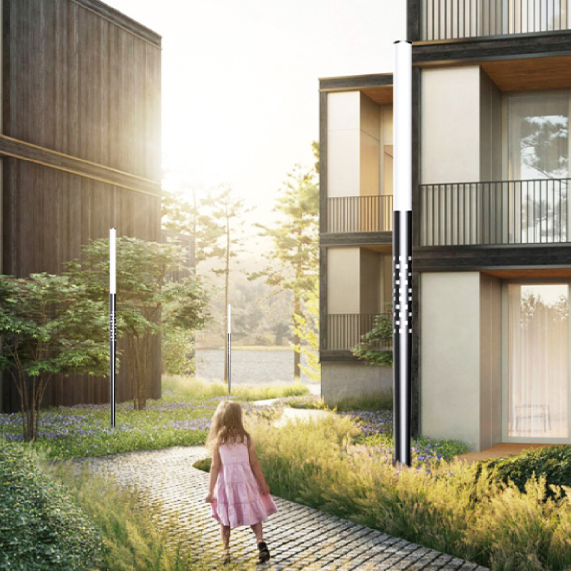 Colonna Luminosa Impermeabile in Alluminio ABERRANT