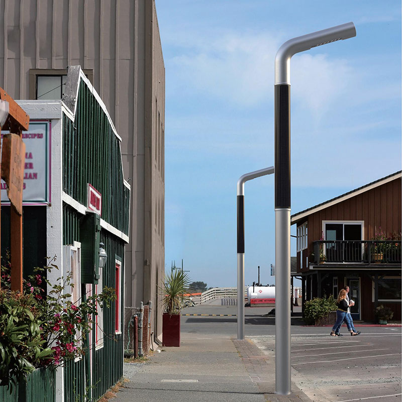 Palo Solare Flessibile HJT in Alluminio con Finitura a Polvere Metallica LUGO