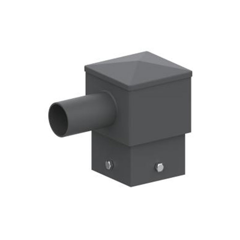 Raccordo per Palo con Tenone Orizzontale Quadrato da 5 Pollici