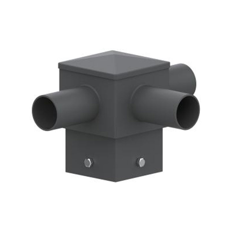 Raccordo per Palo con Tenone Orizzontale Quadrato da 5 Pollici