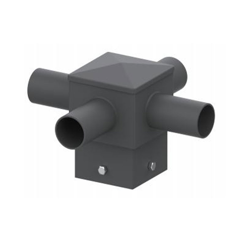 Raccordo per Palo con Tenone Orizzontale Quadrato da 5 Pollici