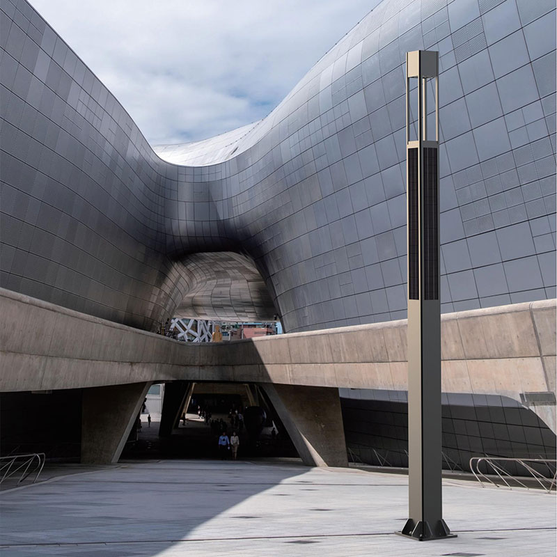 Palo per luce solare rivestito in alluminio BEJA